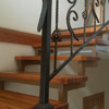 Фото.Деревянная лестница на металлическом каркасе