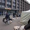 Демонтировали палаточный городок